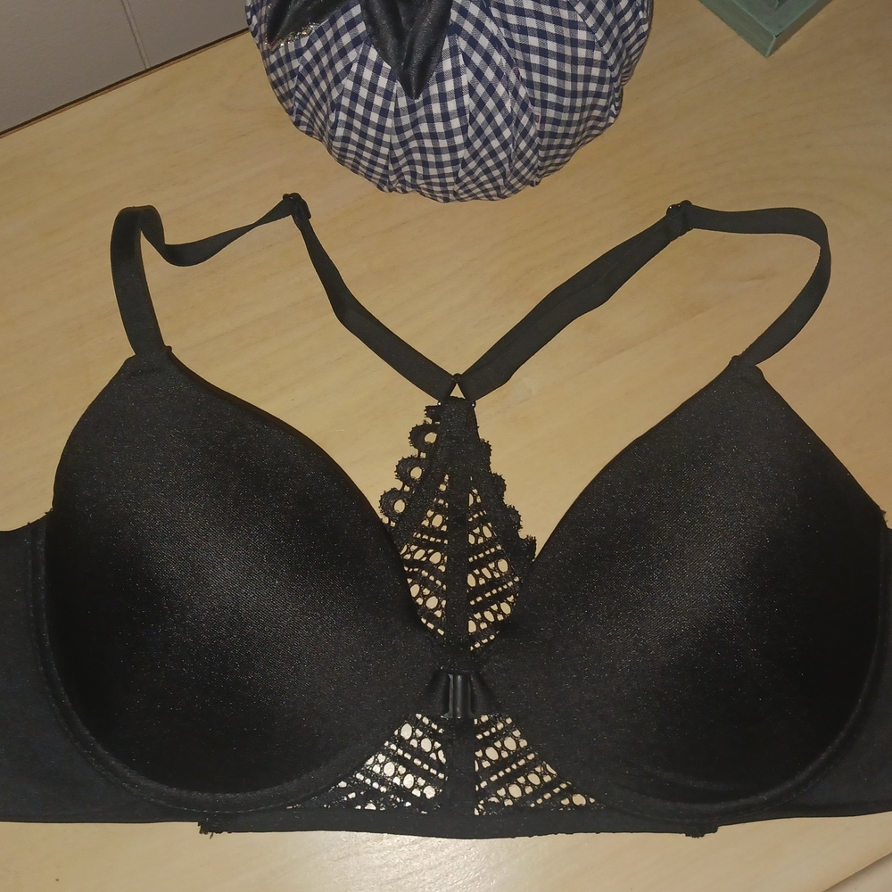 Just Be Black Lace Accent Bra